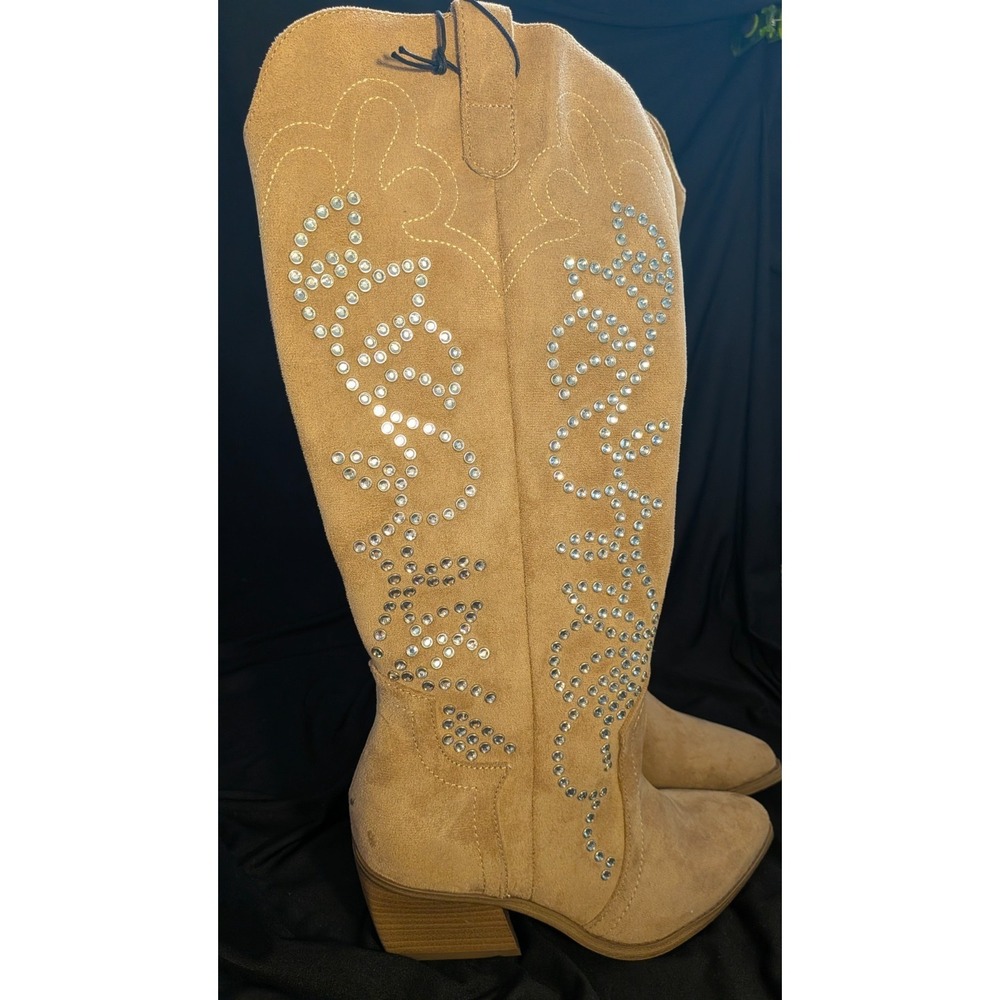 Madden NYC Women's Basic Studded Western Boots JL3 Cognac Size US:6